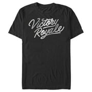 Men's Fortnite Victory Royale Silver Script Logo Graphic Tee Black 2X Large